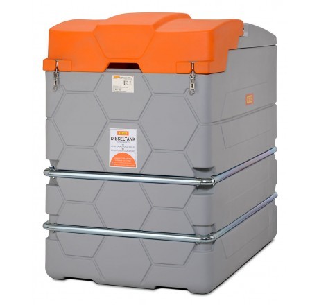 CUBE-Dieseltank Outdoor Basic 2500l mit 4 m Befüllschlauch und Klappdeckel