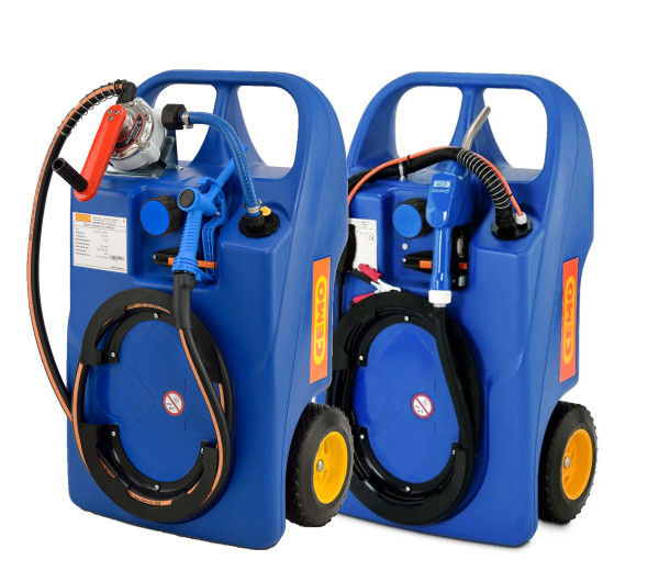 Trolley für AdBlue® 60l - links mit Handpumpe - rechts mit CENTRI SP 30