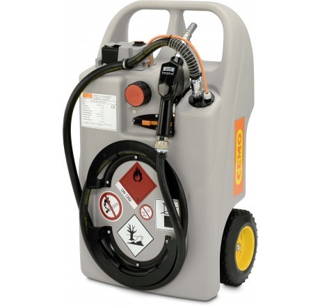 Diesel-Trolley 60l, leise Elektropumpe mit LiFePO4-Akku, Ladegerät, Automatik-Zapfpistole, ADR-c